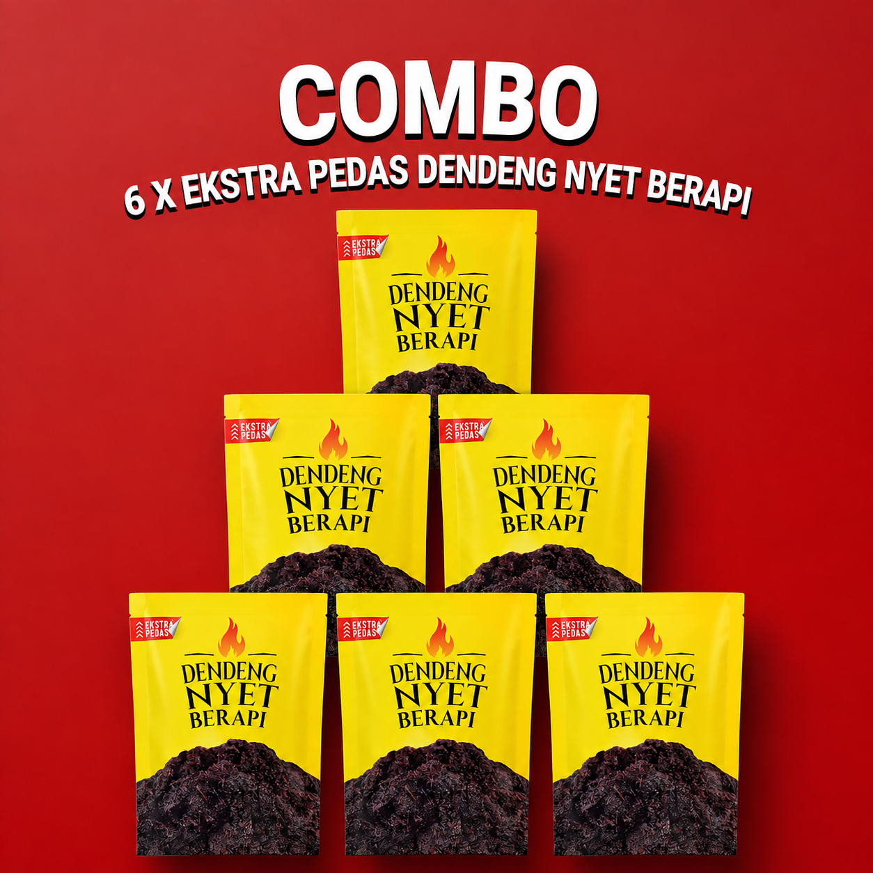 Ekstra Pedas Dendeng Nyet Berapi [6 PACKS]